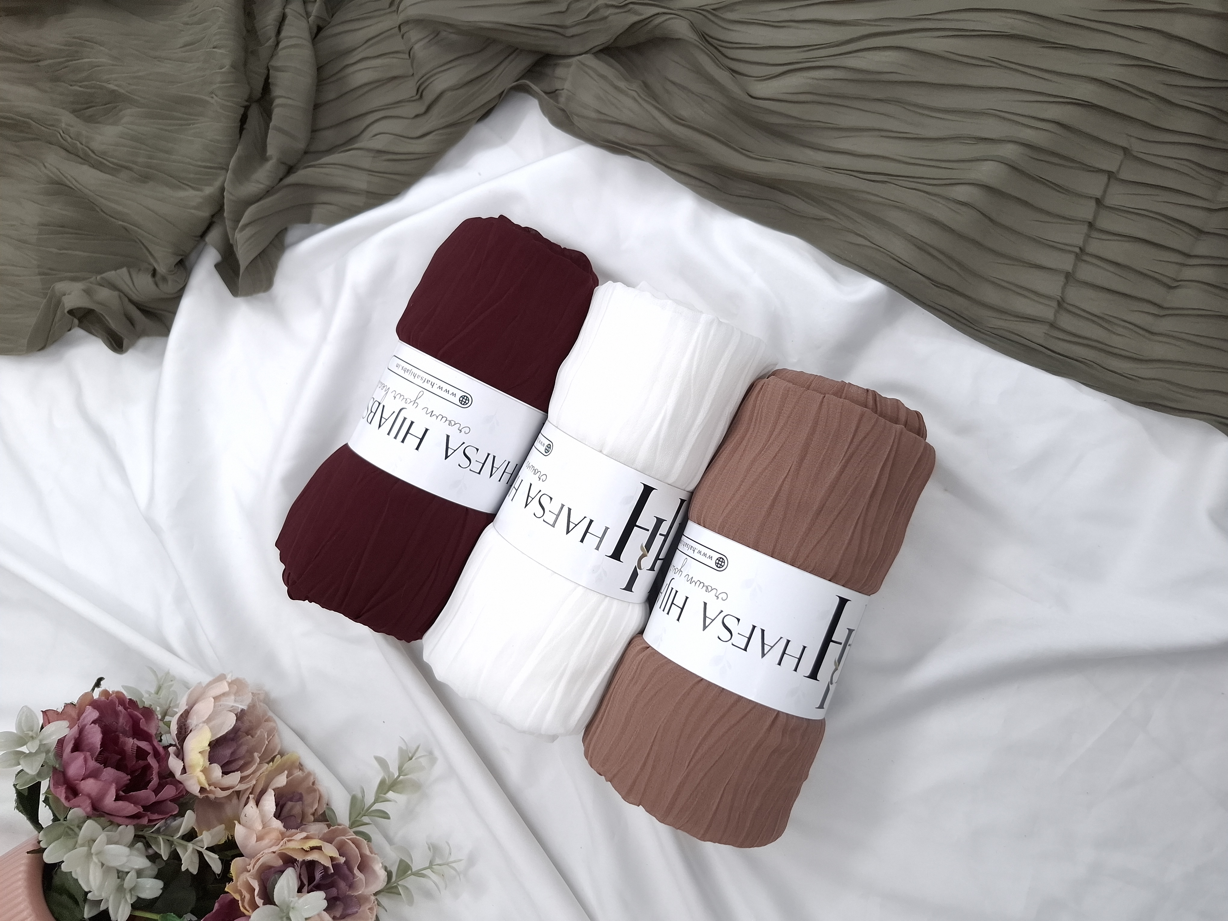 Soft Pleated georgette Hijabs