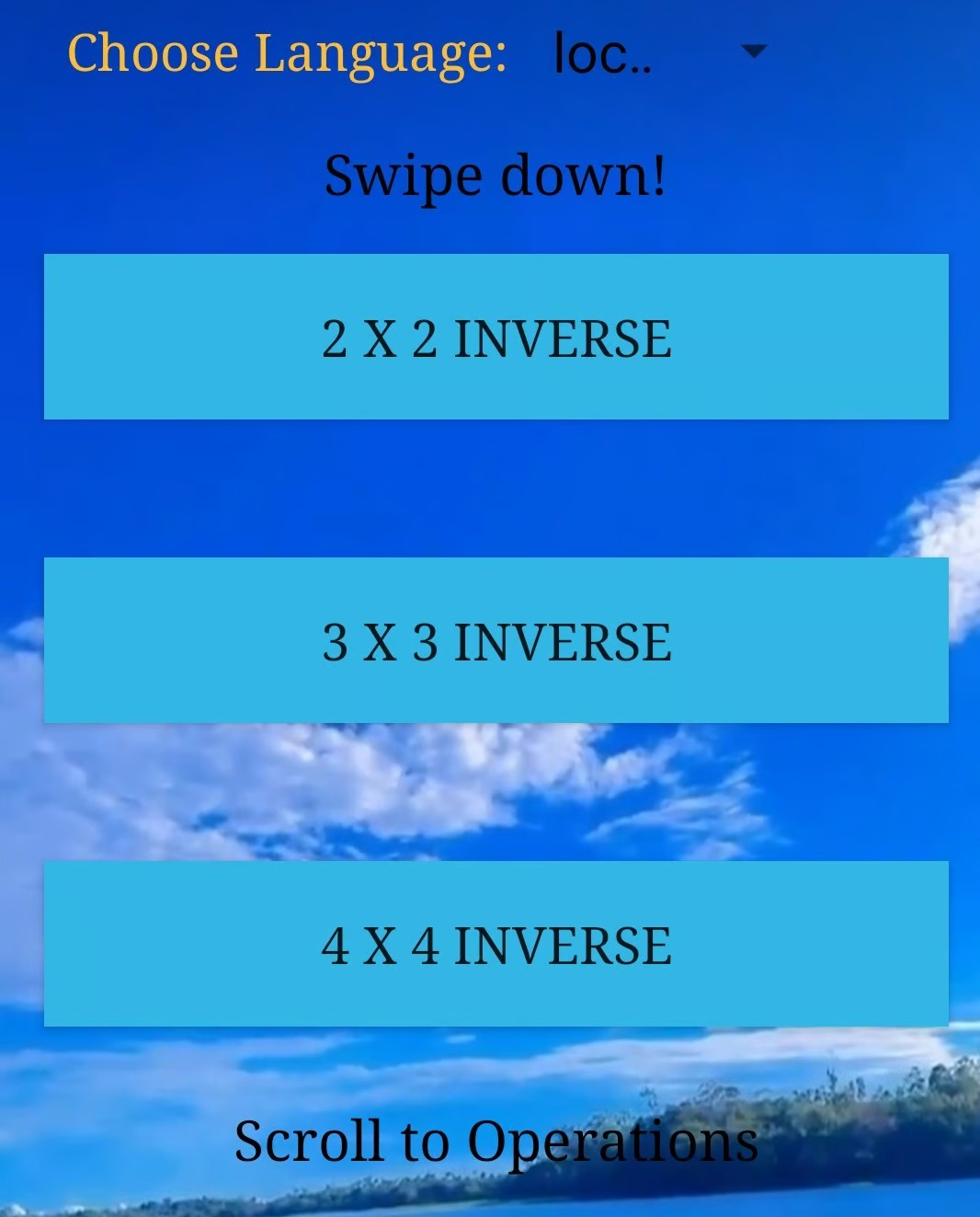 APK Inverse Matrix App