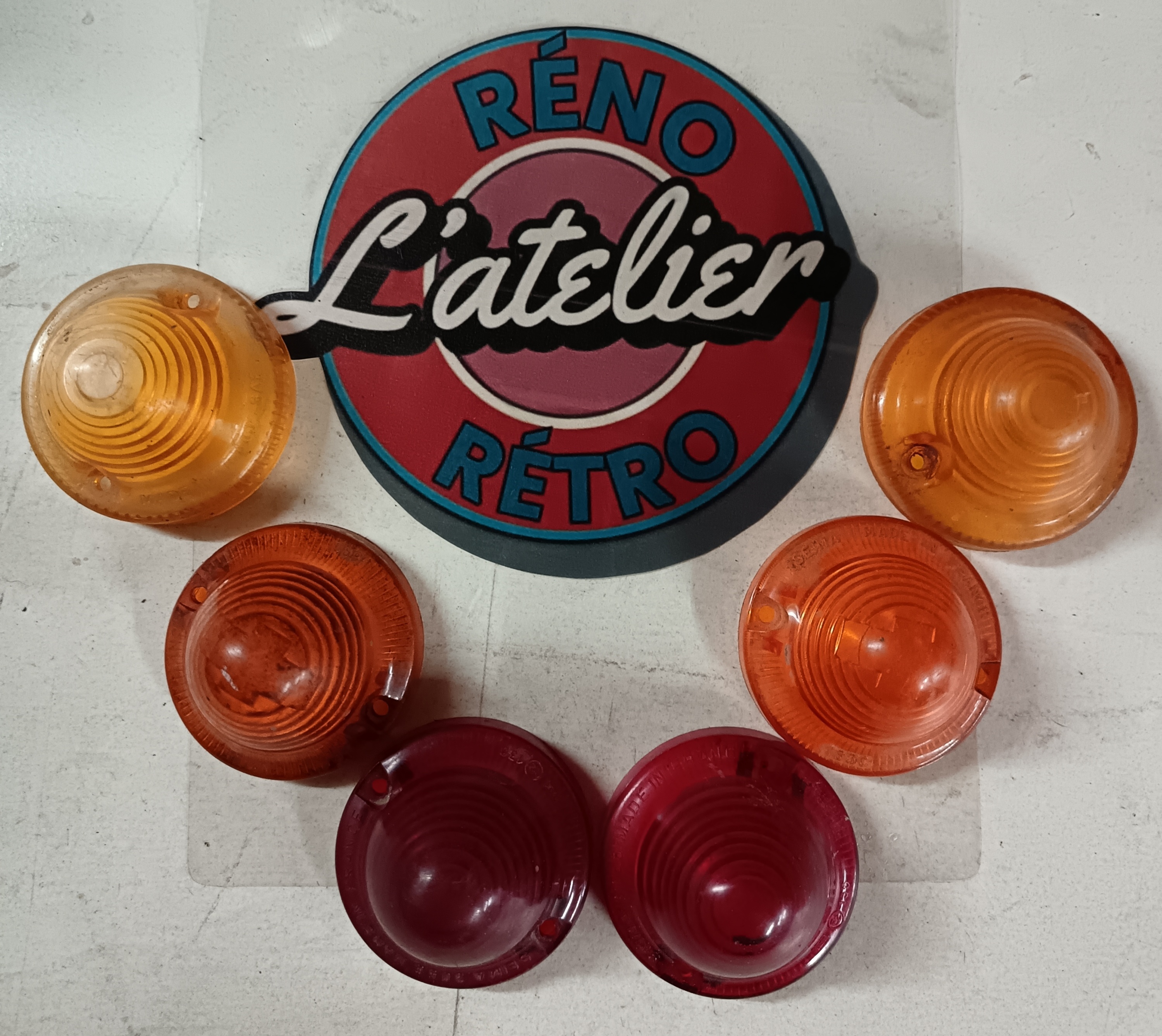 Lot de Cabochon de clignotant 2cv Mehari