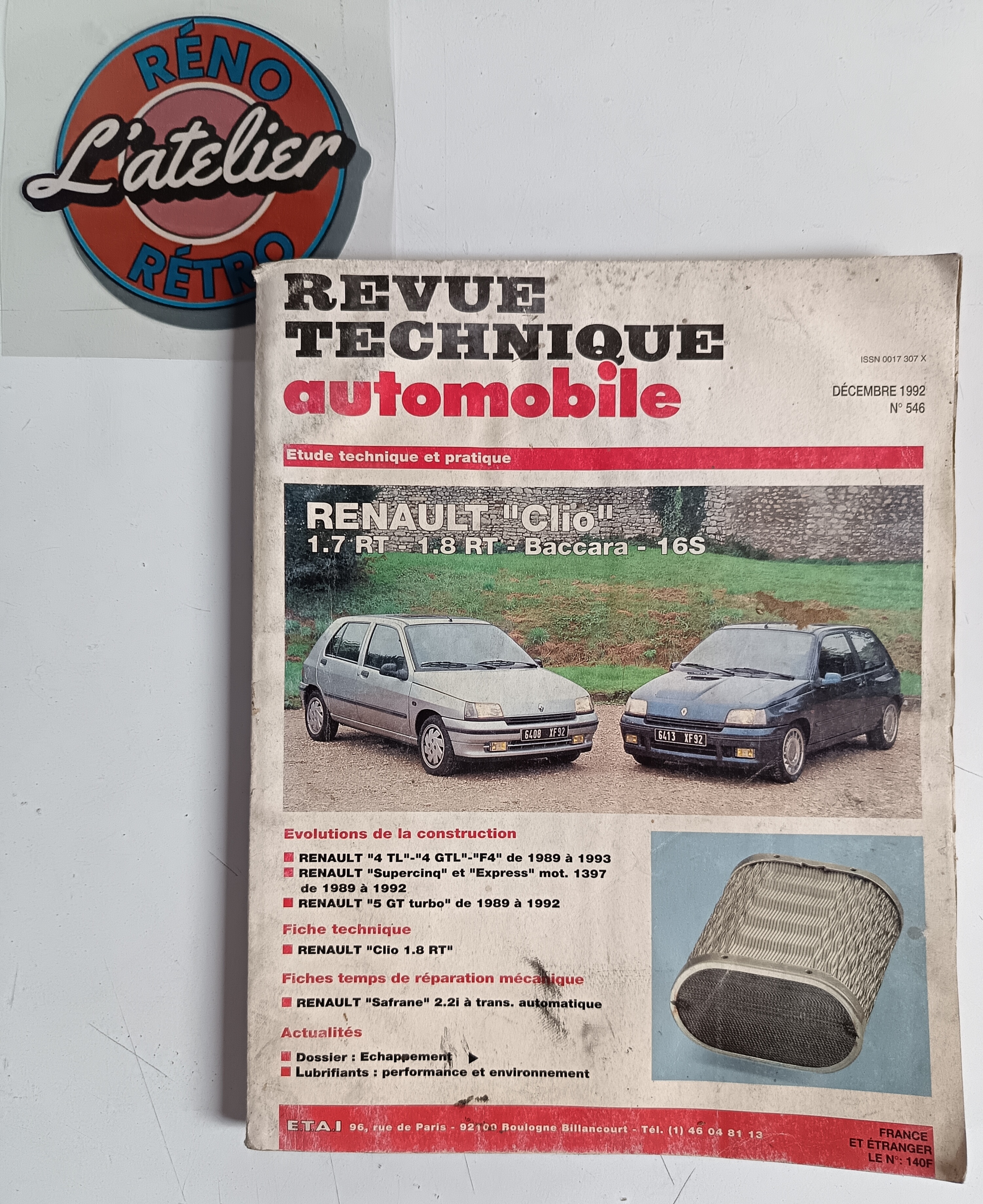 Rta reanault Clio 1.7rt 1.8rt baccara 16s