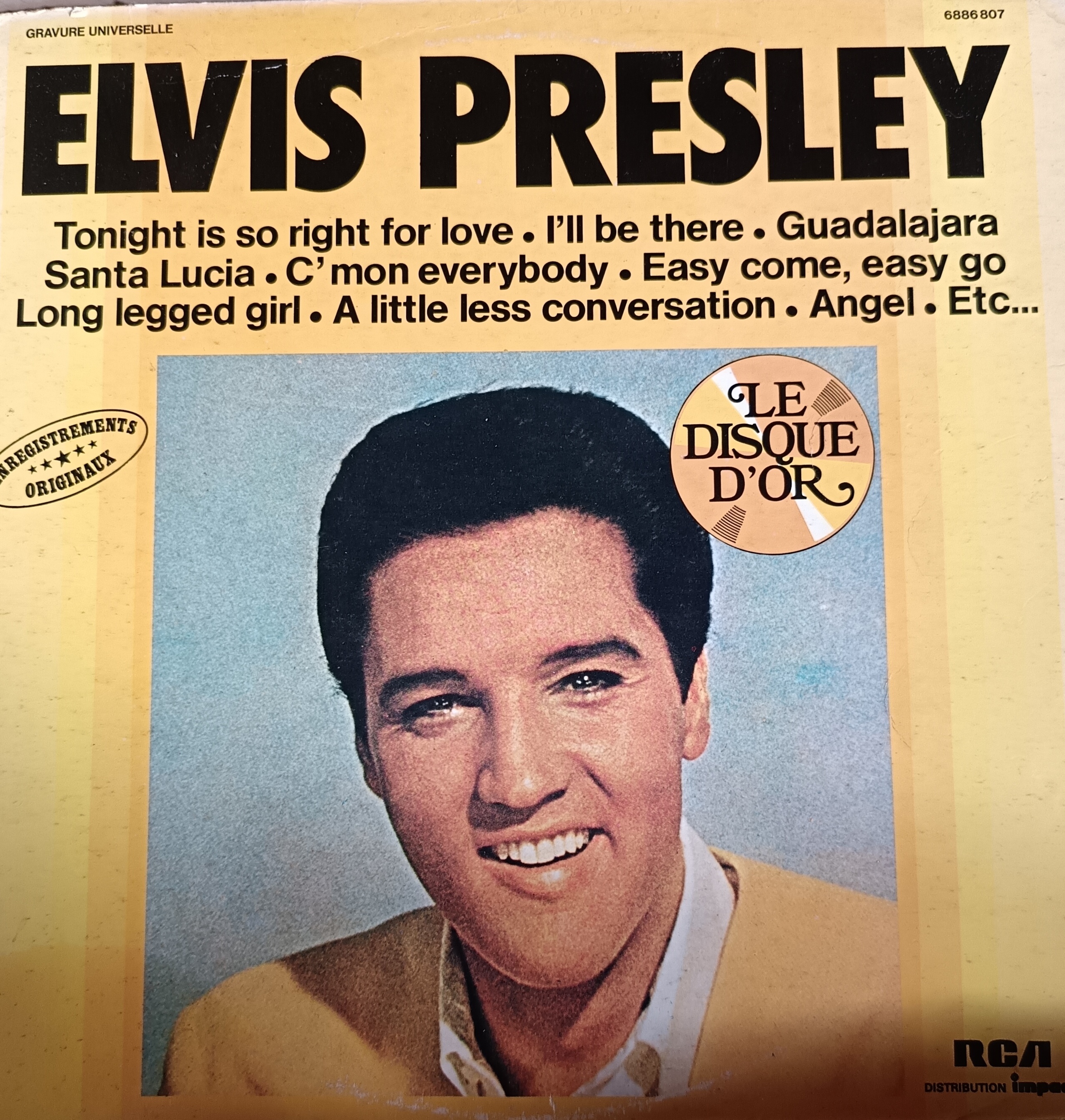 Elvis Presley le disque d'or
