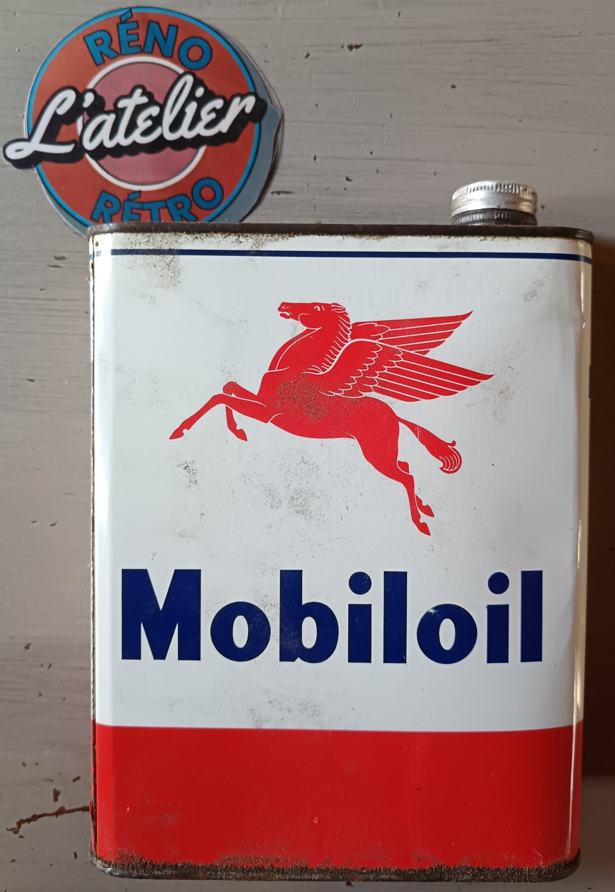 Bidon déco MOBILOIL