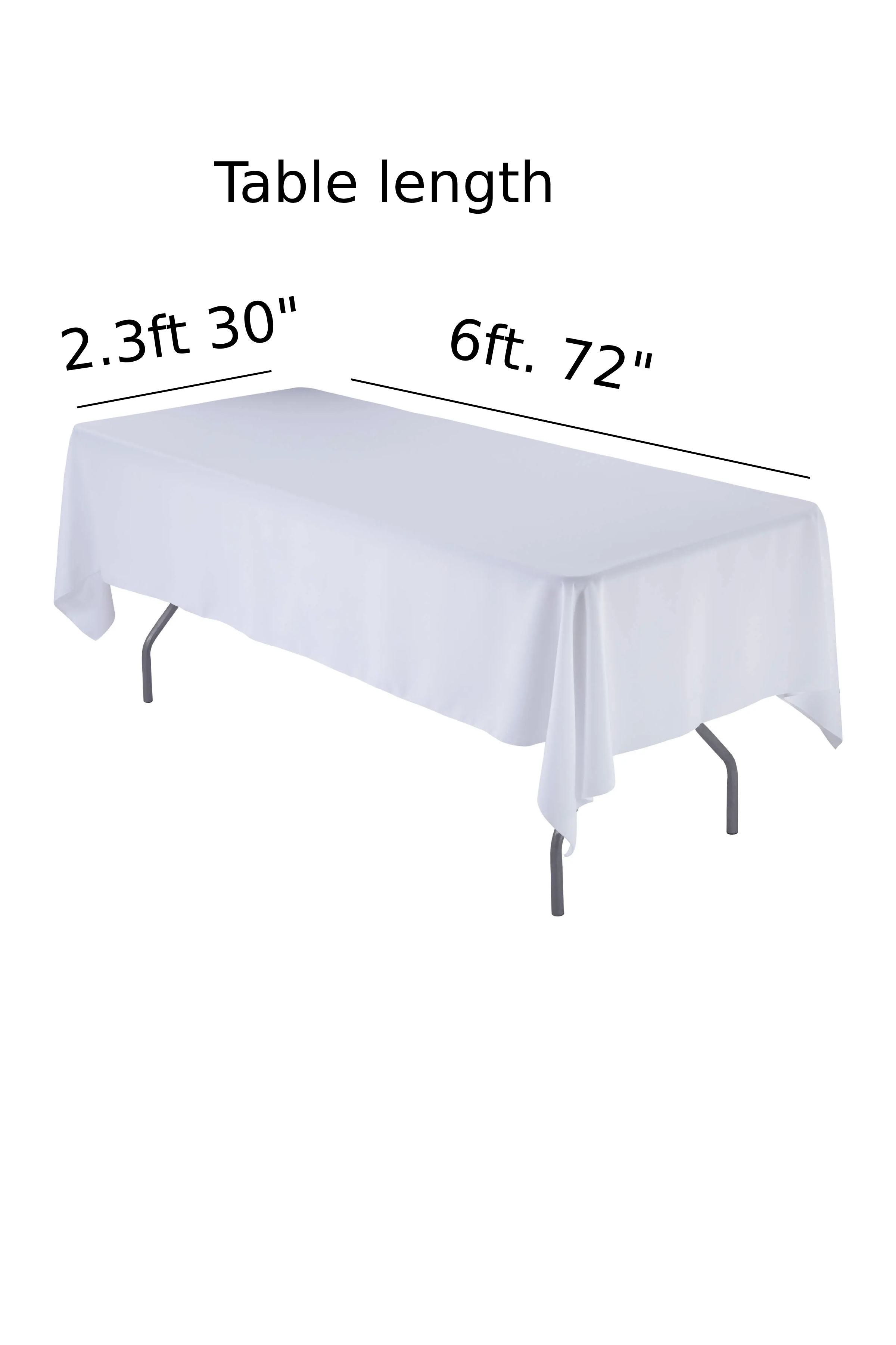 White Rectangular Tablecloths 6ft
