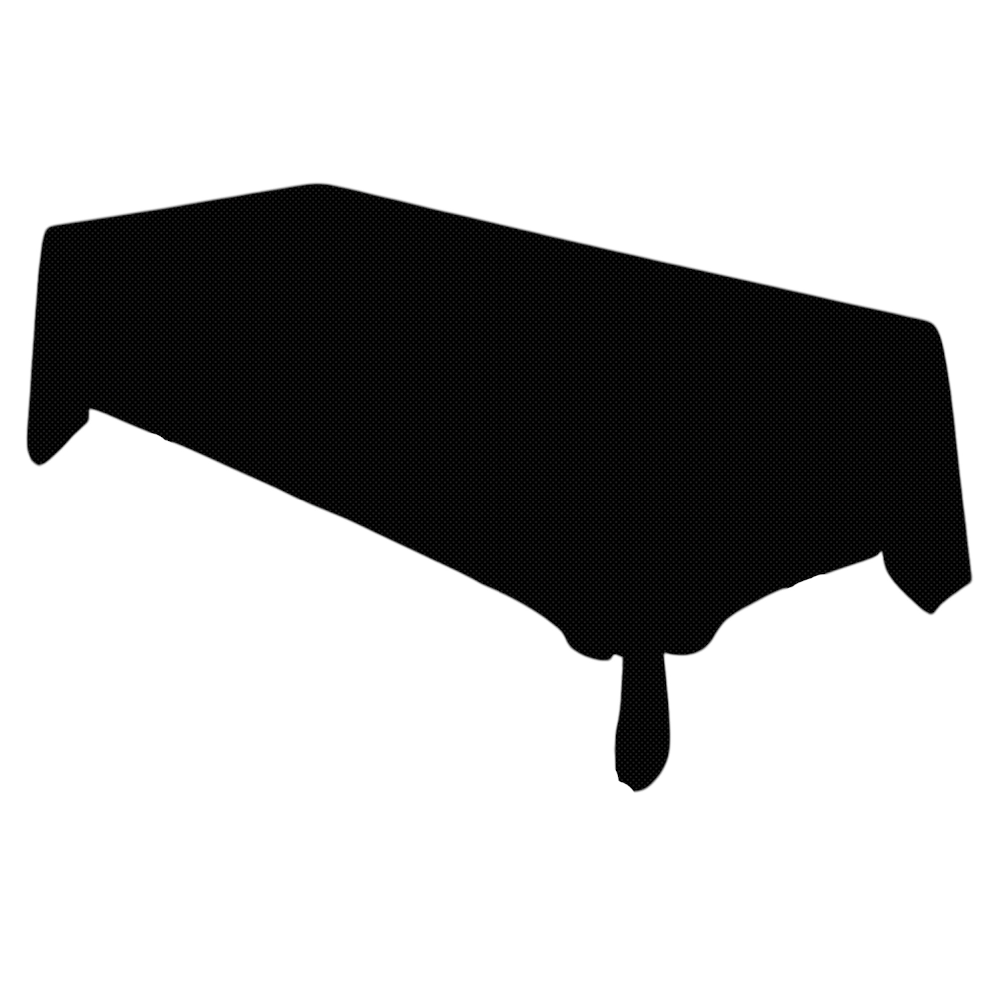 Black Rectangular Tablecloth 6ft