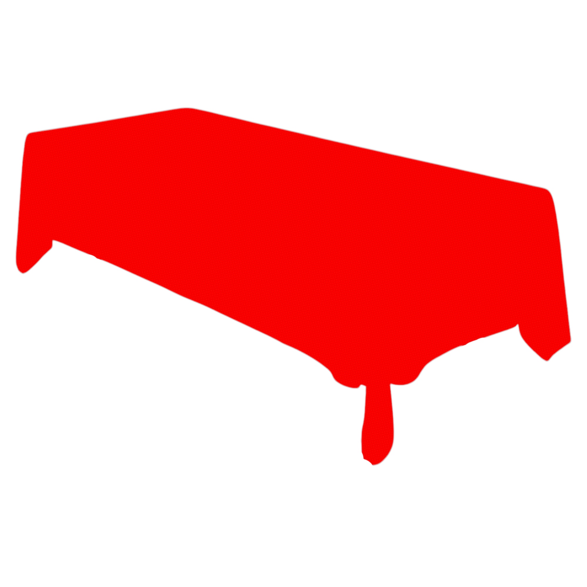 Red Rectangular Tablecloth 6ft