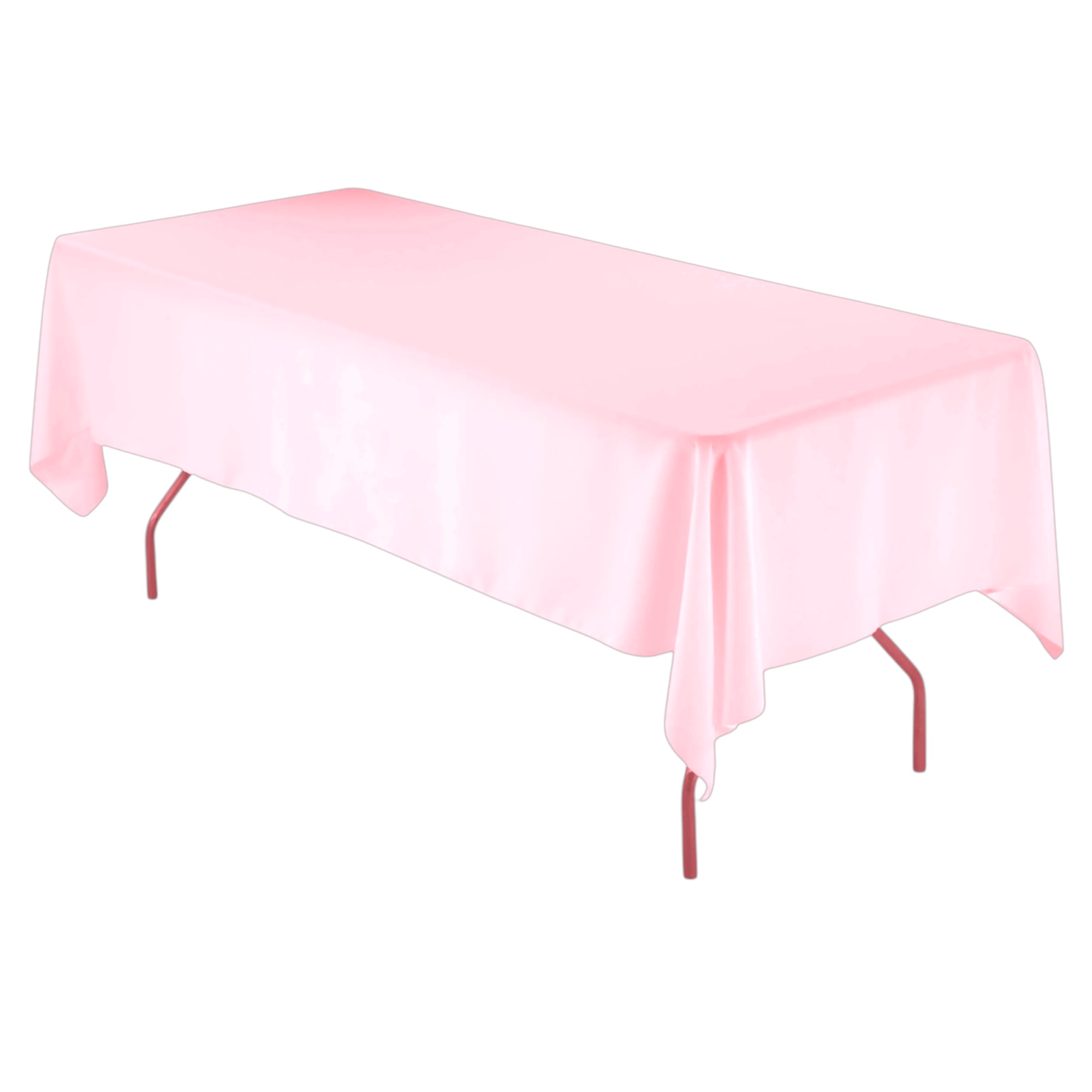 Light Pink Rectangular Tablecloth 6ft