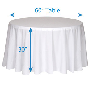 120" White Round Tablecloths
