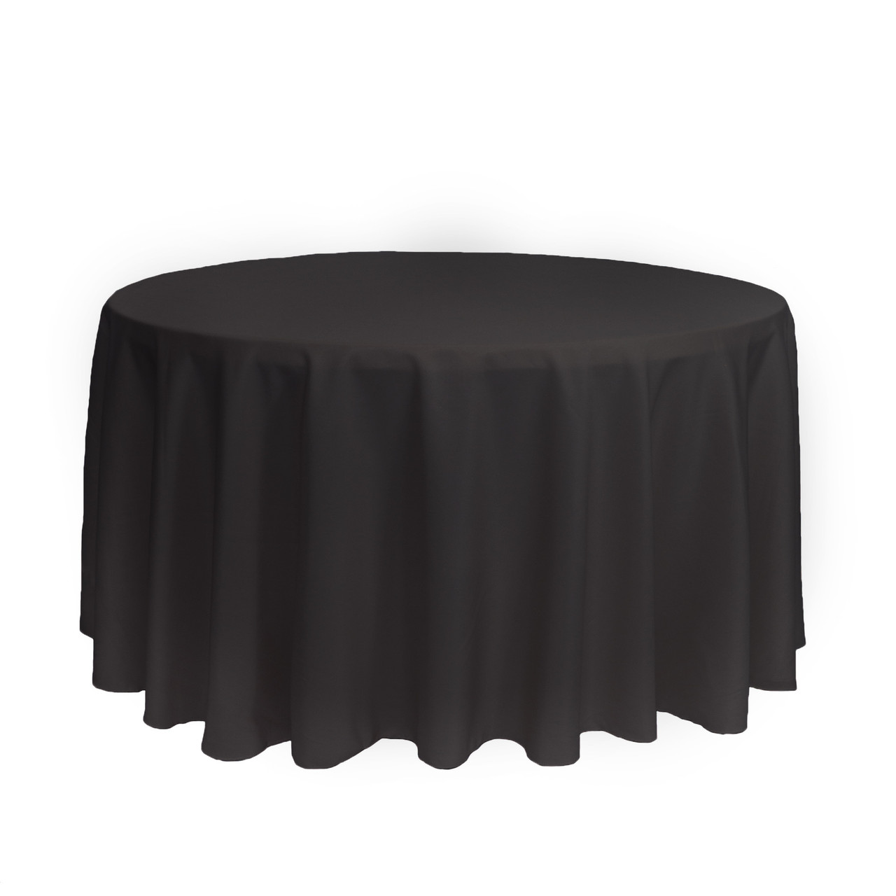 120" Round Black Tablecloth