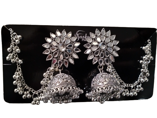 Silver Jhumka Earring