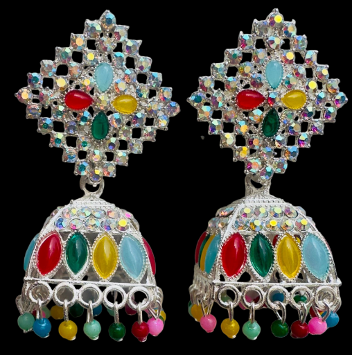Colorful Jhumka Earrings