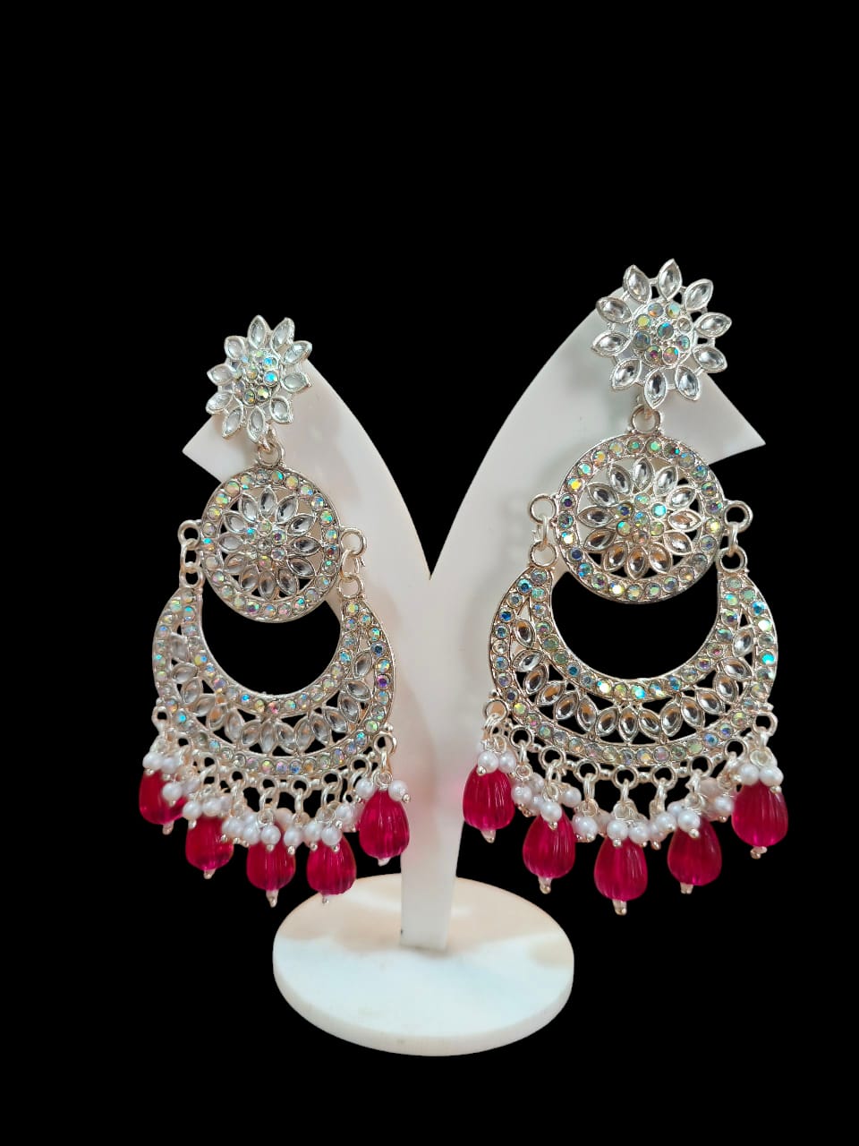 Traditional Silver Chandelier Earrings