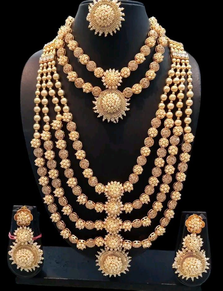 Traditional Bridal Gold-Plated Jewelry Set