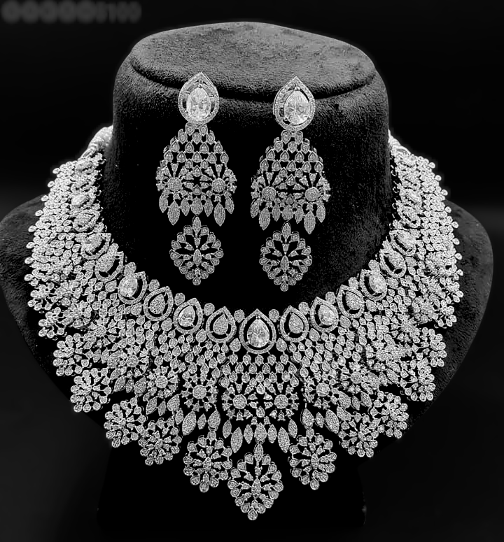 Crystal Bridal Necklace and Earring Set