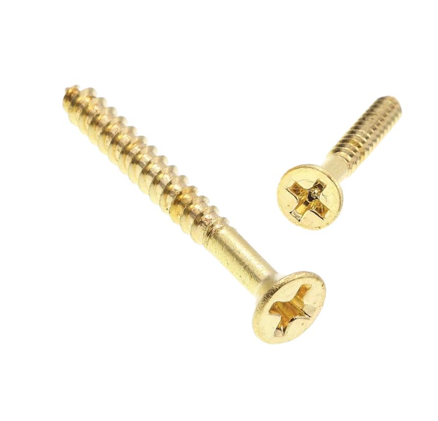 Brass Plated Wood Screws
