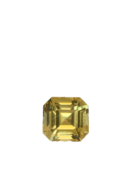 Yellow Asscher Cut Gemstone