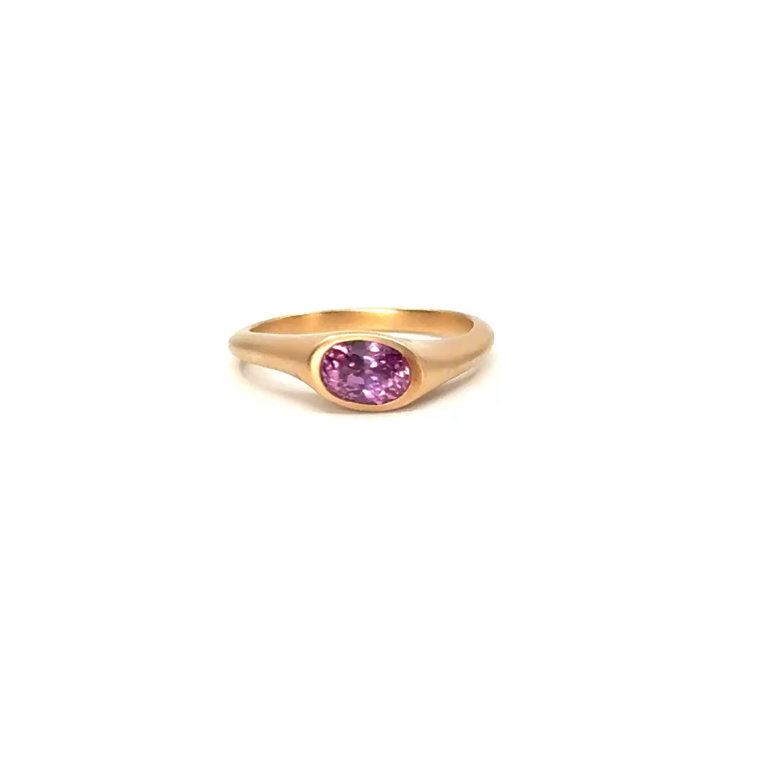 Mishal Petit Padparadscha Sapphire Ring