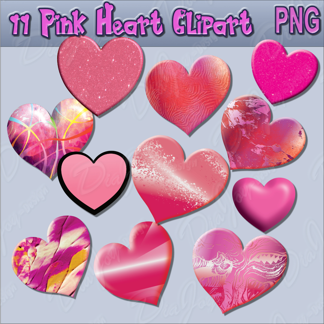 Pink Heart Clipart Collection