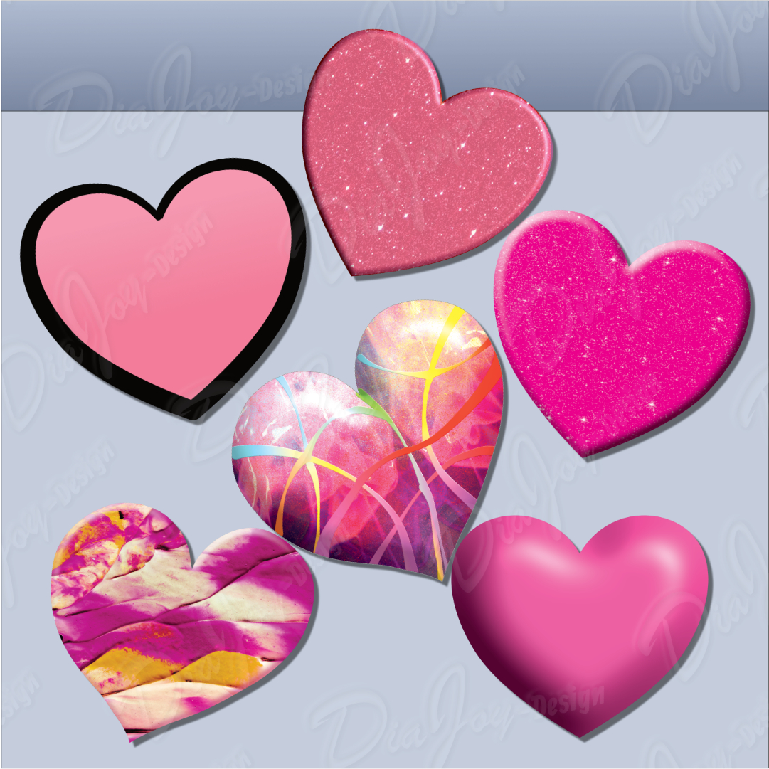 Pink Heart Clipart Collection