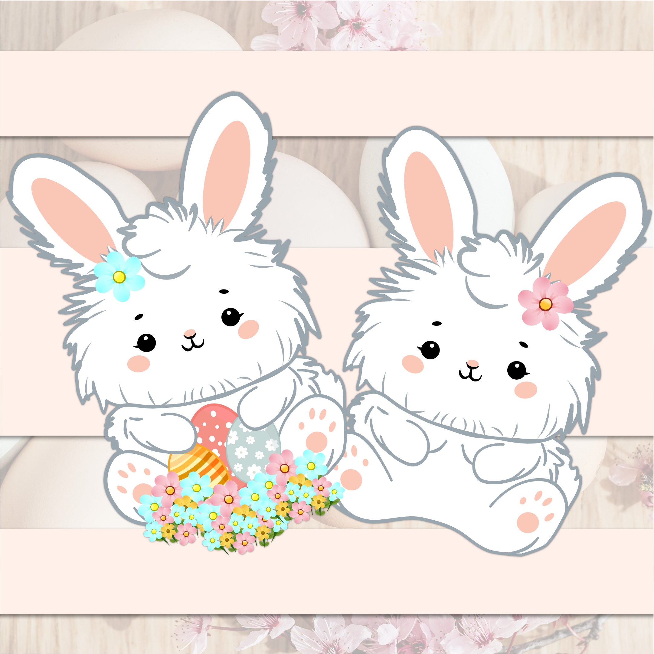 Easter Bunny Clipart Stickers