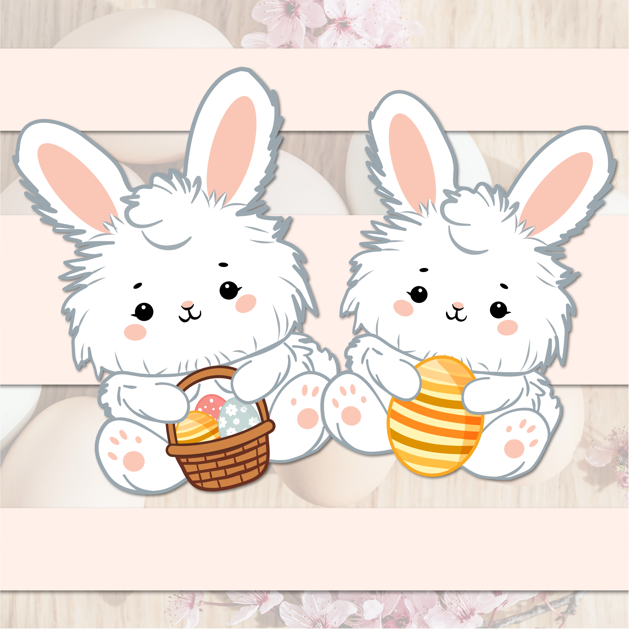 Easter Bunny Clipart Stickers