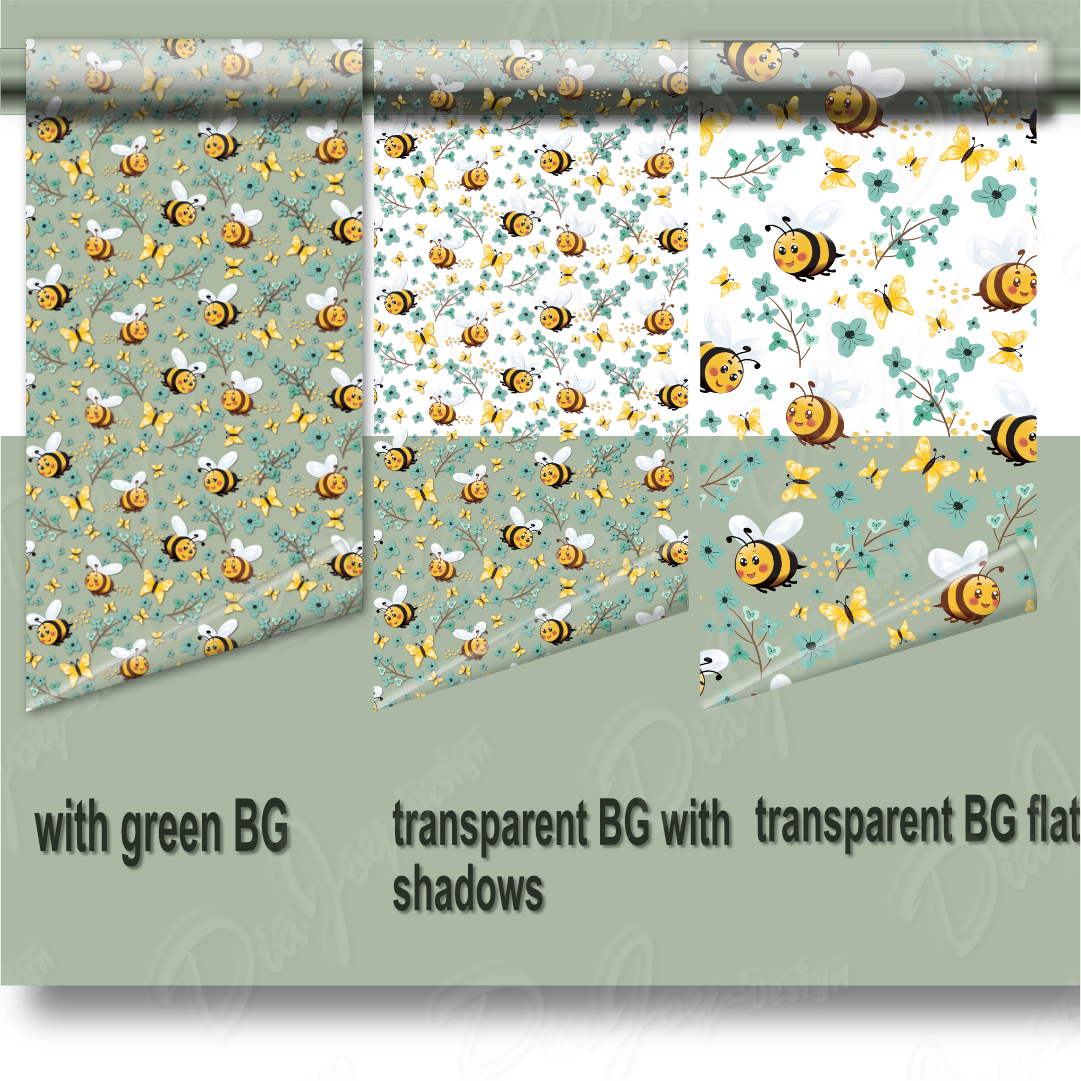 Bee Sticker and Pattern Set