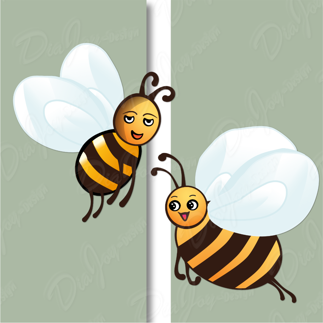 Cute Bee Clipart and Patterns