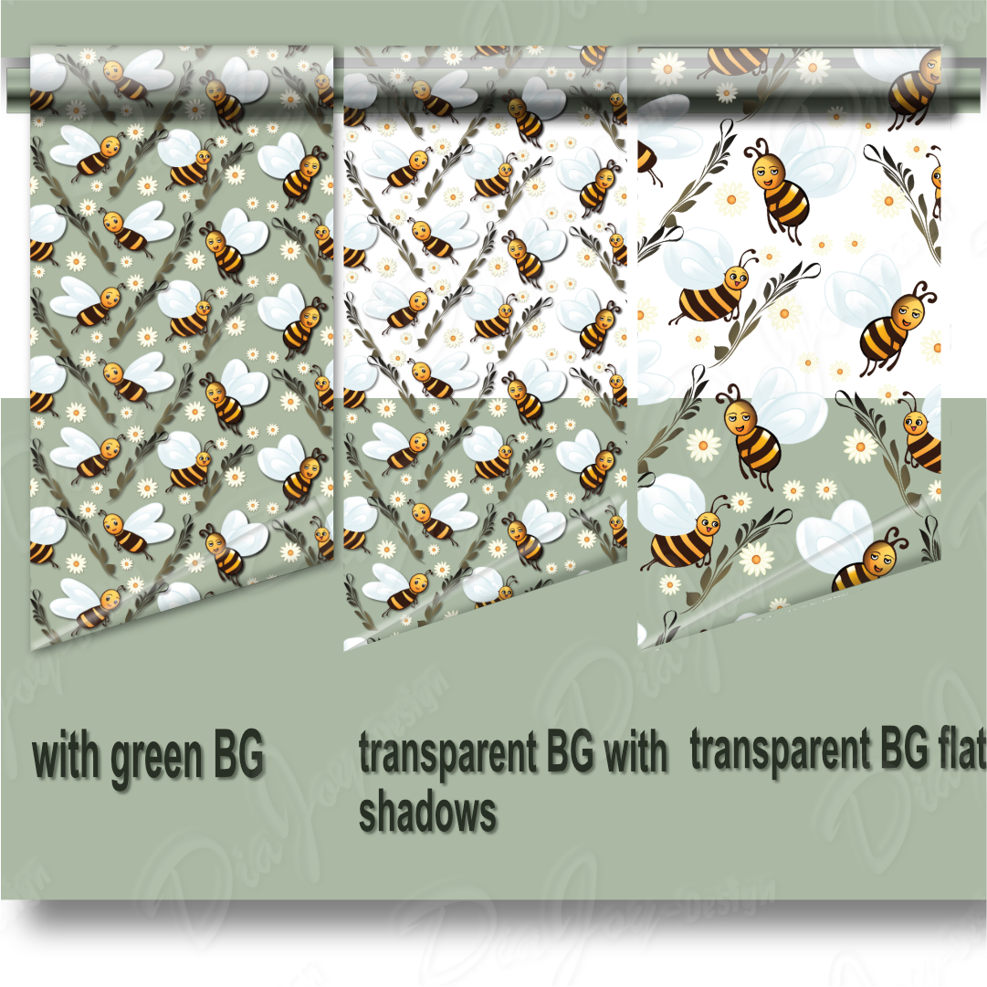 Cute Bee Clipart and Patterns