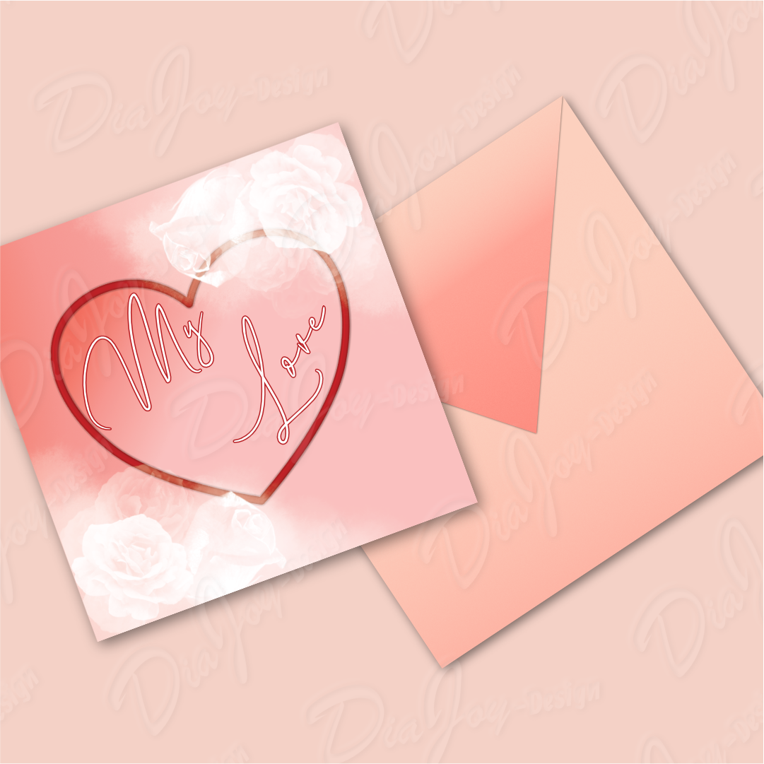 3 Red Heart Card Designs