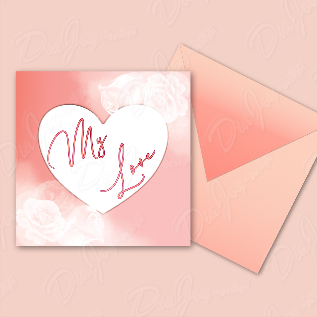 3 Red Heart Card Designs