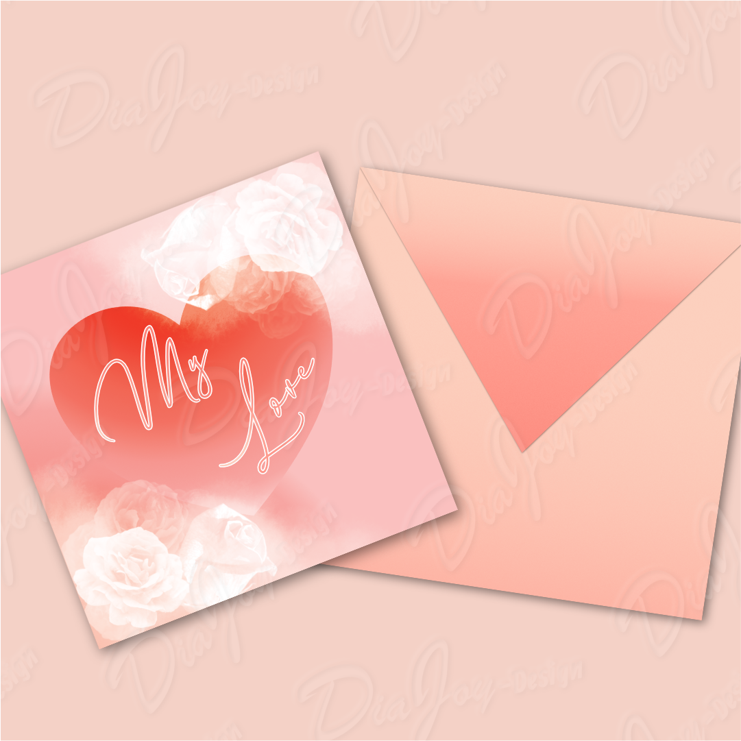 3 Red Heart Card Designs