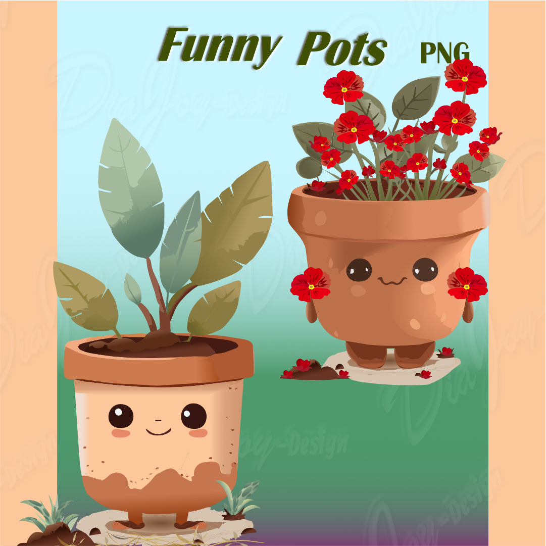 Cute Plant Pot Clipart