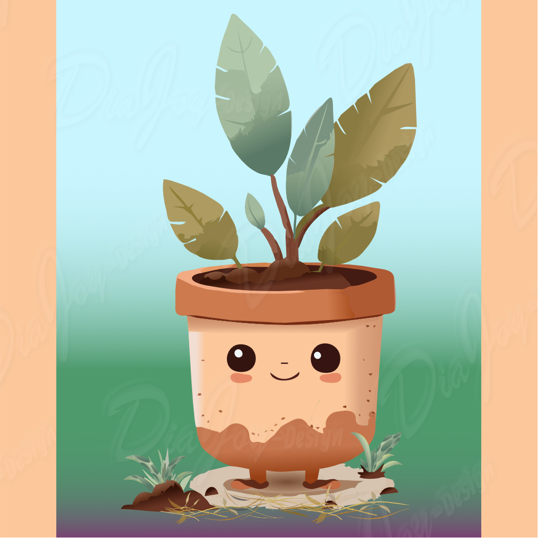 Cute Plant Pot Clipart