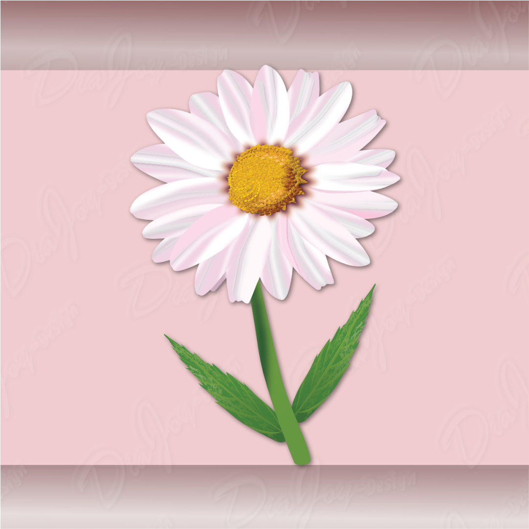 Marguerite Purple Clipart Set