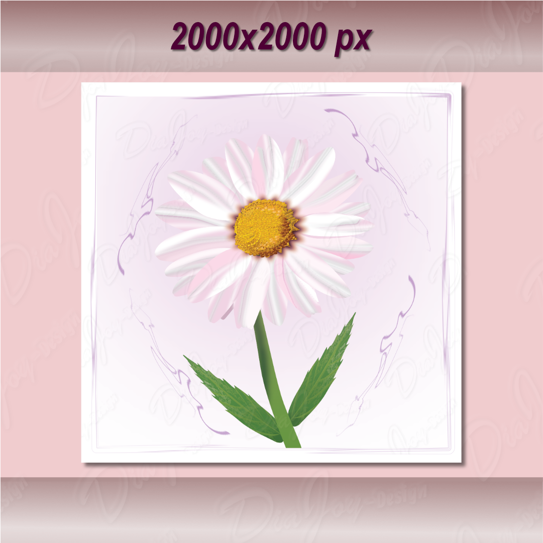 Marguerite Purple Clipart Set