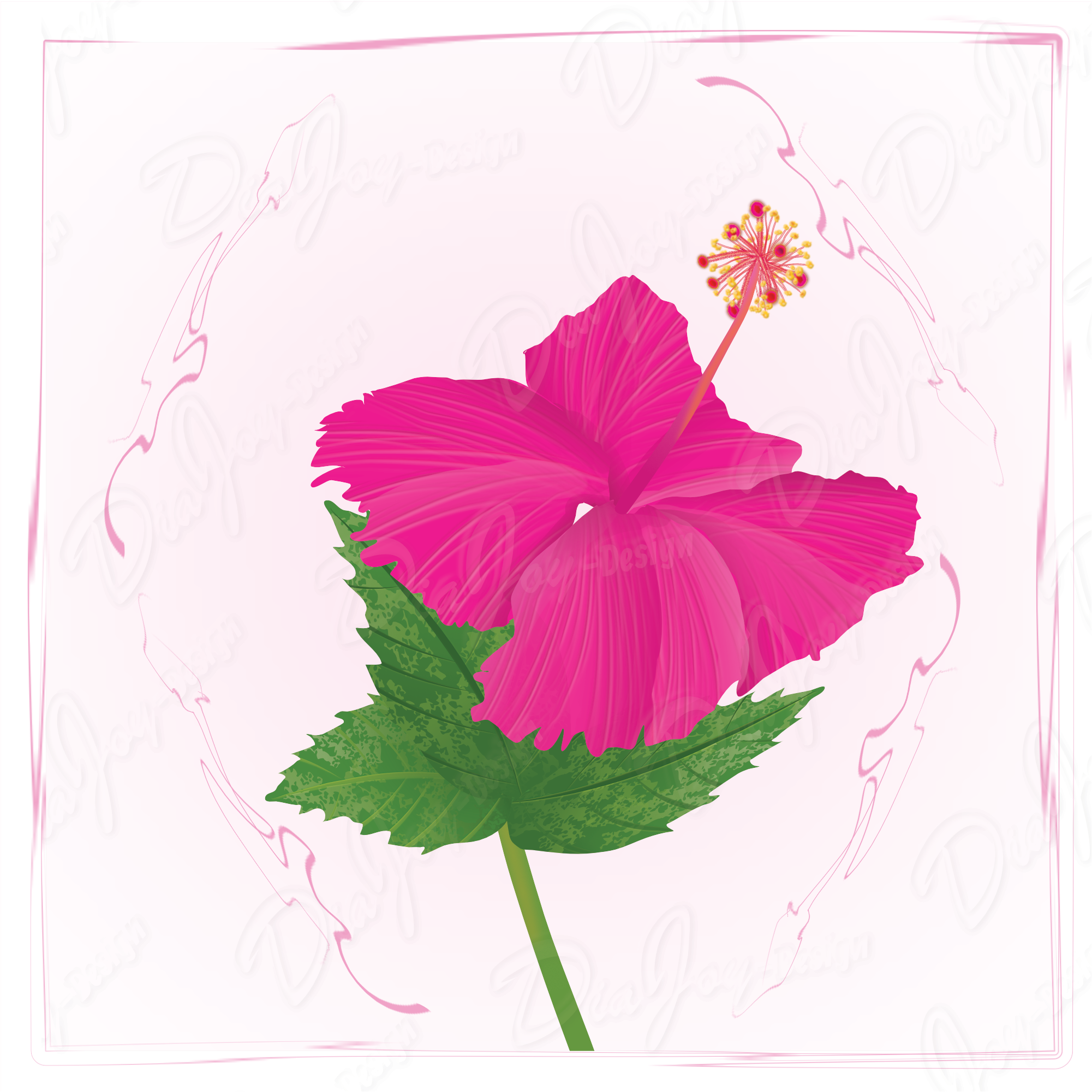 Hibiscus Clipart Set
