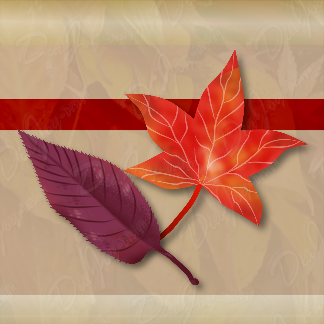 Cherry Maple Clipart + Card Set