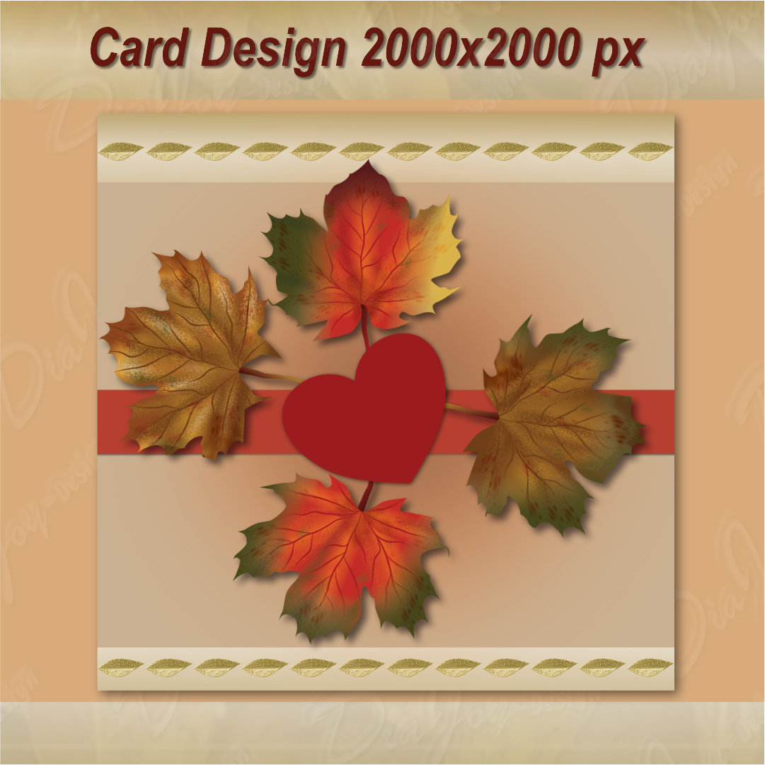 Maple Leaf Clipart + Card Set