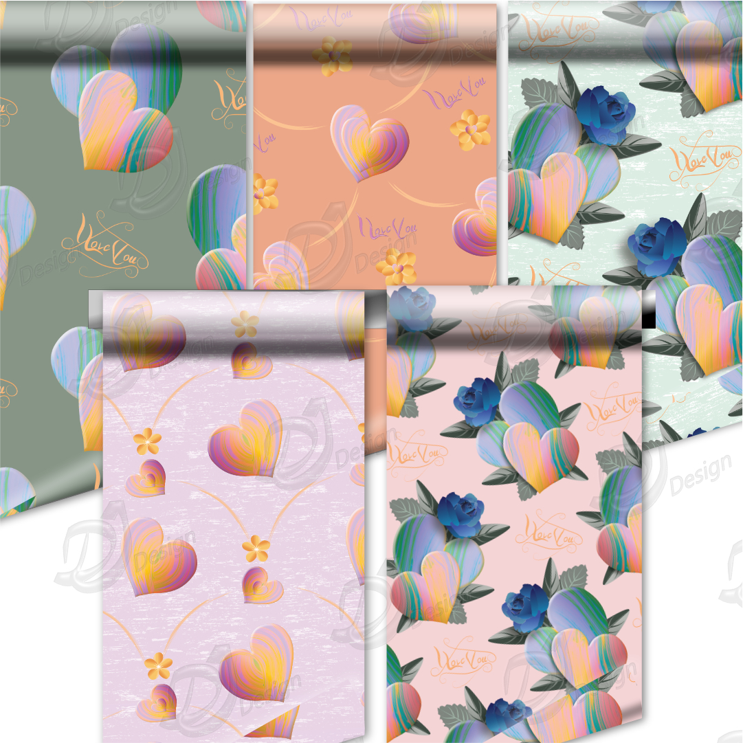 Heart Pattern Digital Paper Pack