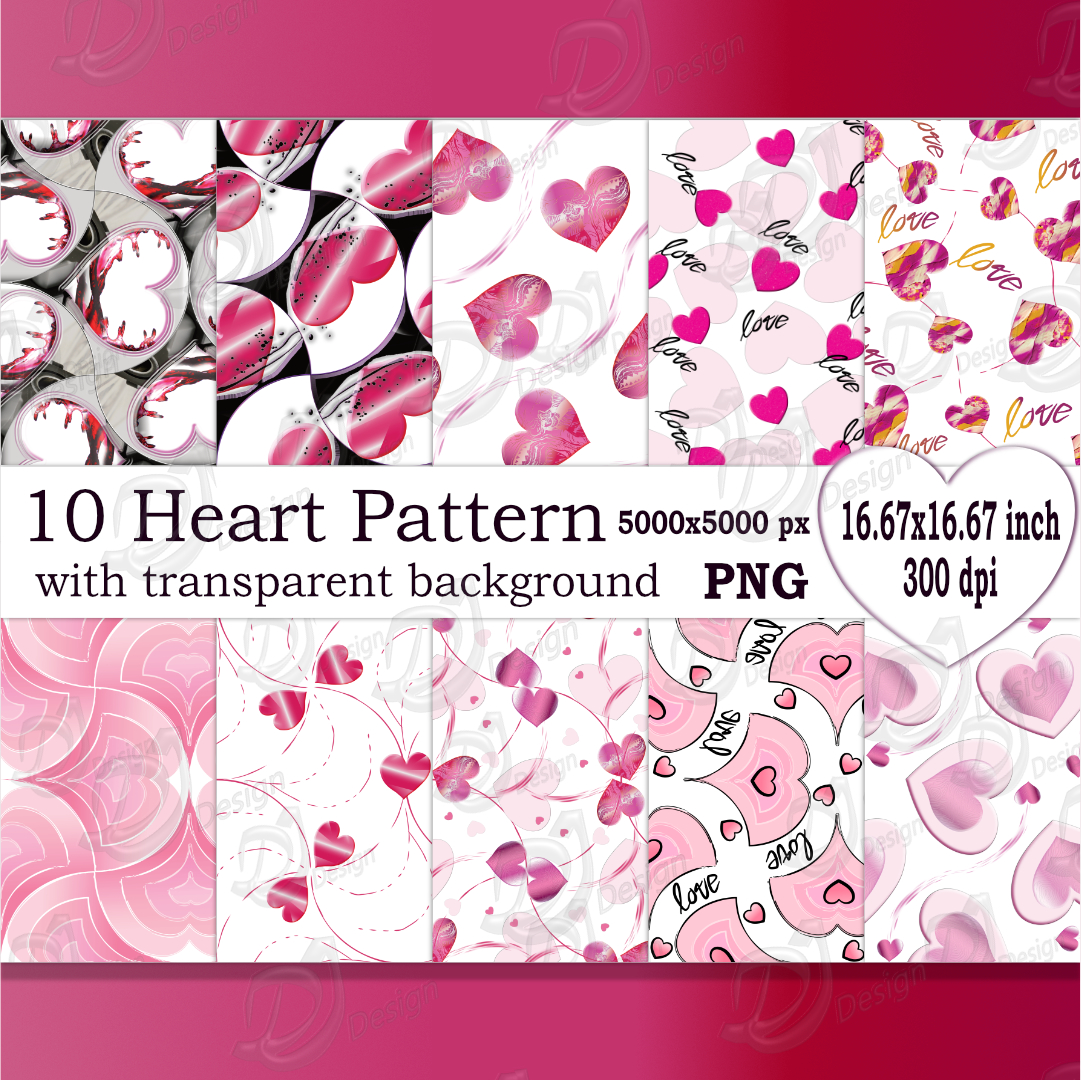 Heart Pattern Digital Papers