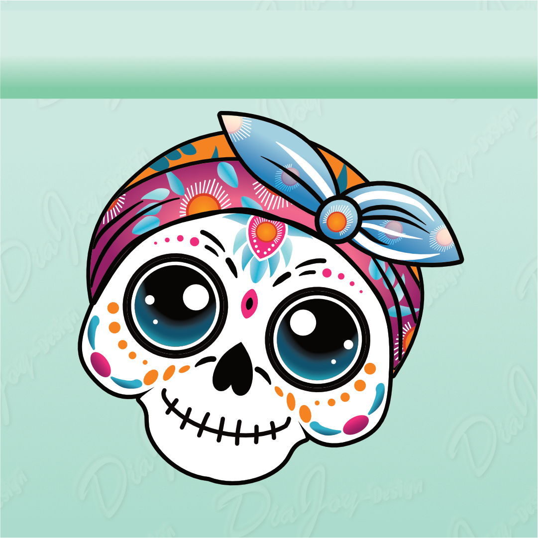 Cute Skull Clipart Set