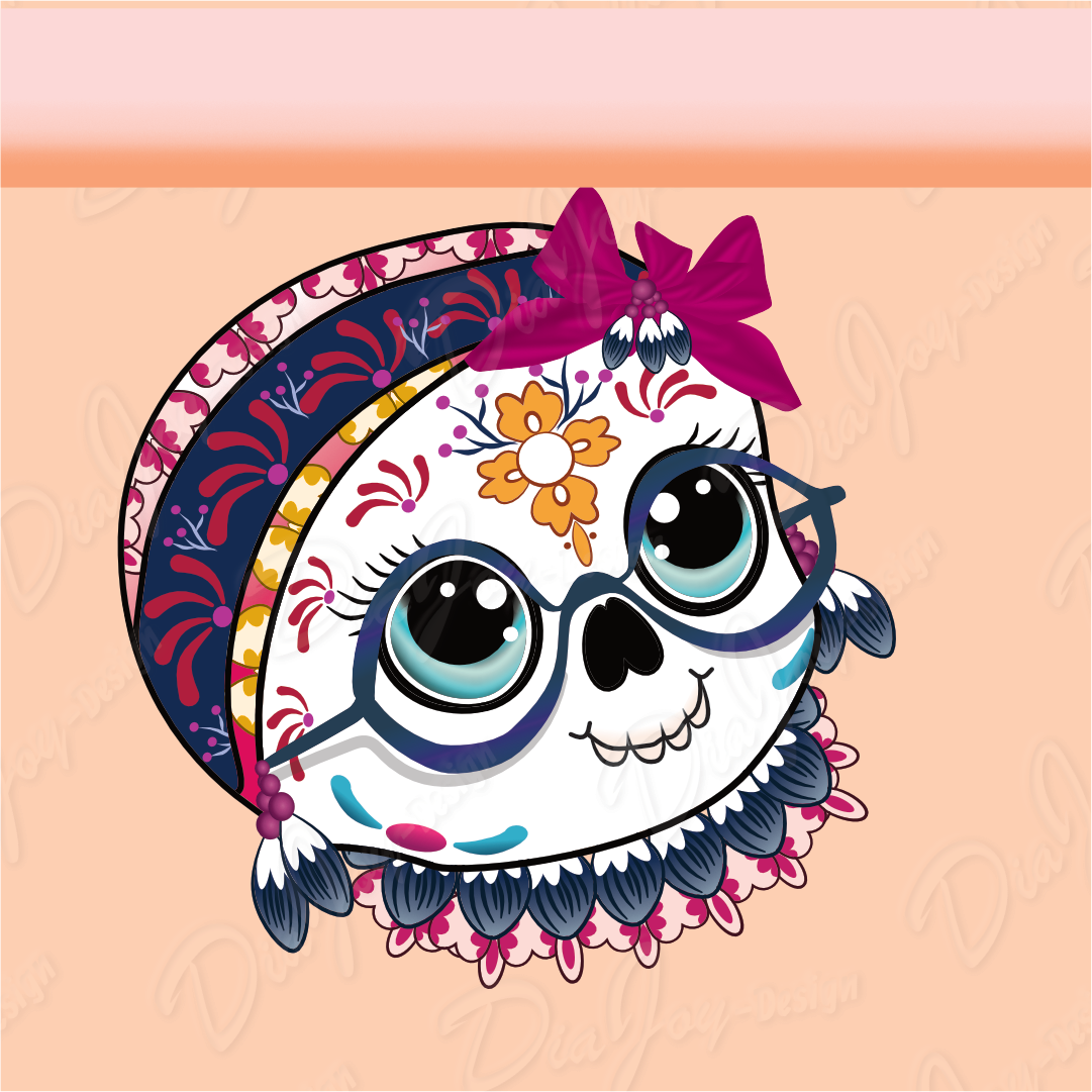 Cute Skull Clipart Set