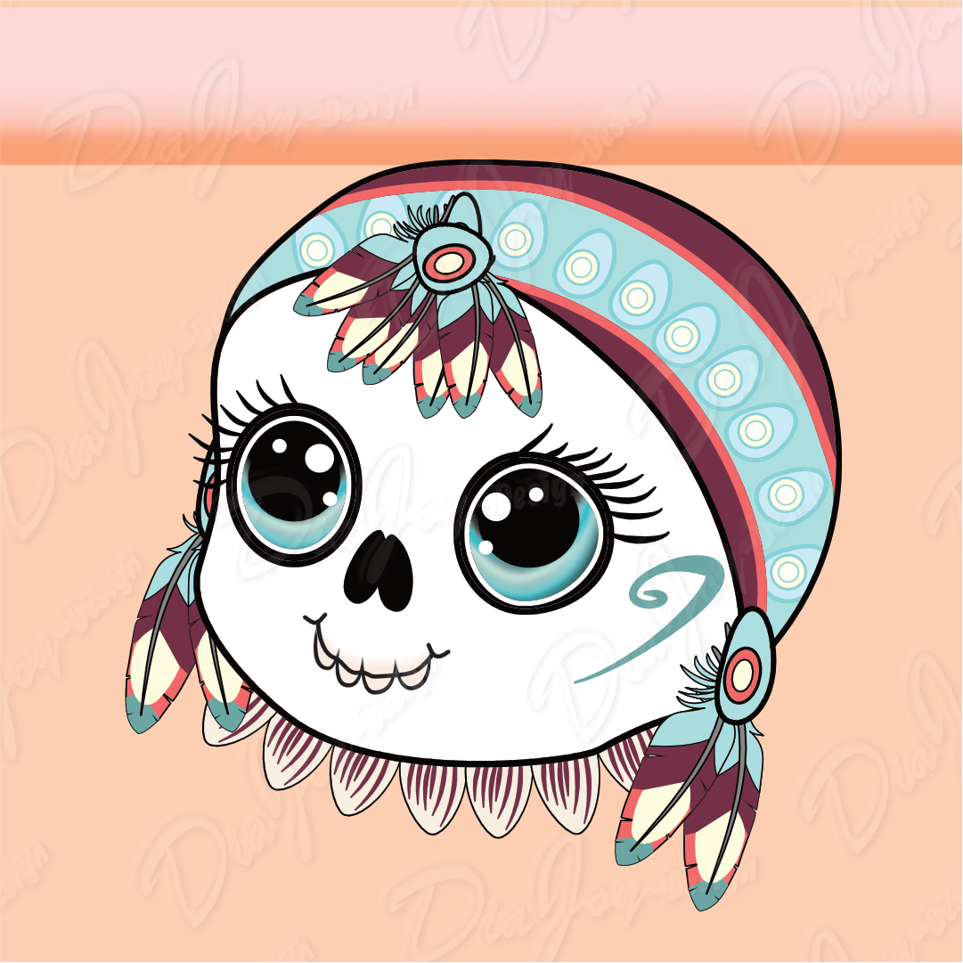 Cute Skull Clipart Set