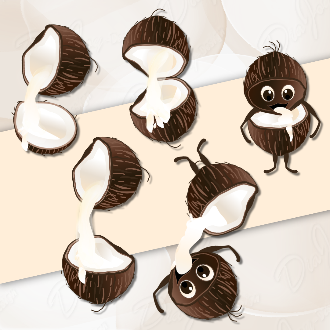 Decorative Funny Skulls PNG Set