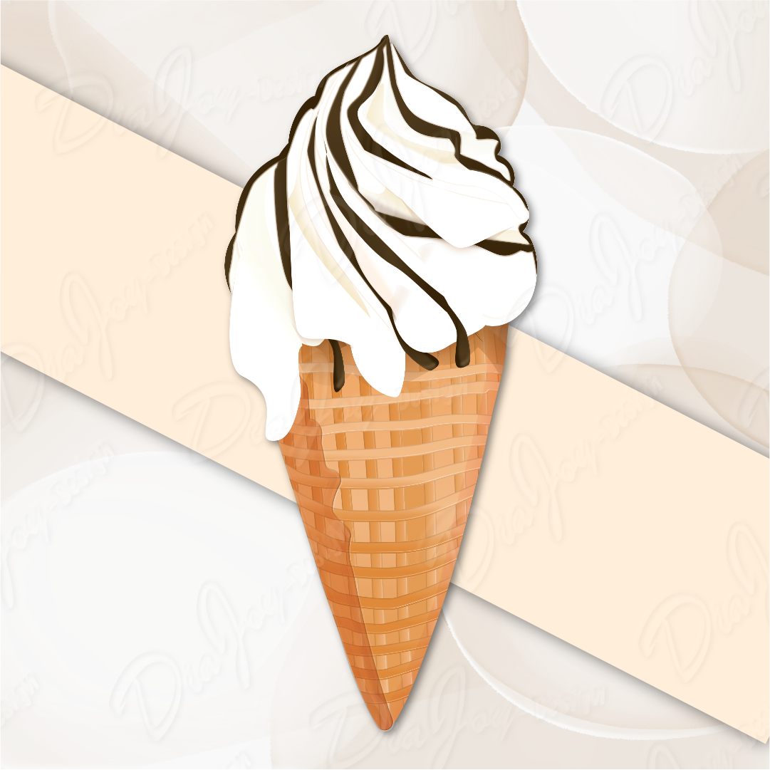 3 Clipart of Eclair, Soft Ice, and Caramel Cup Cake