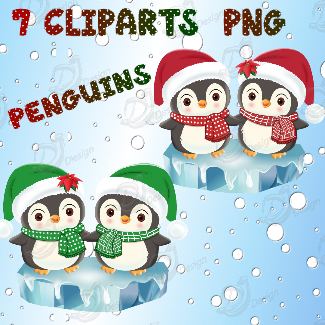 Penguin Clipart Set