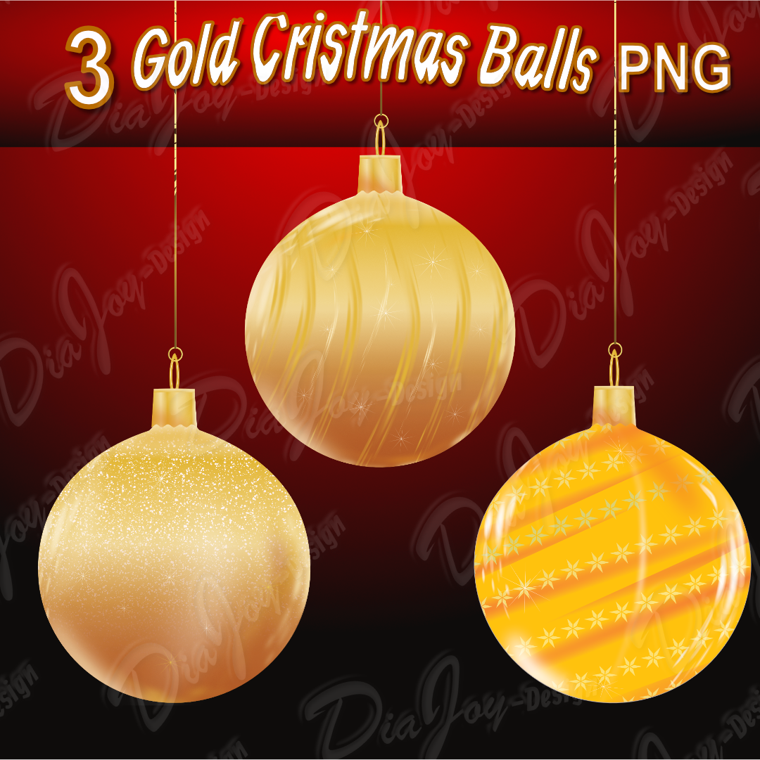 Gold Christmas Balls