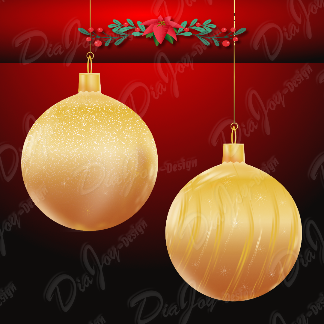 Gold Christmas Balls