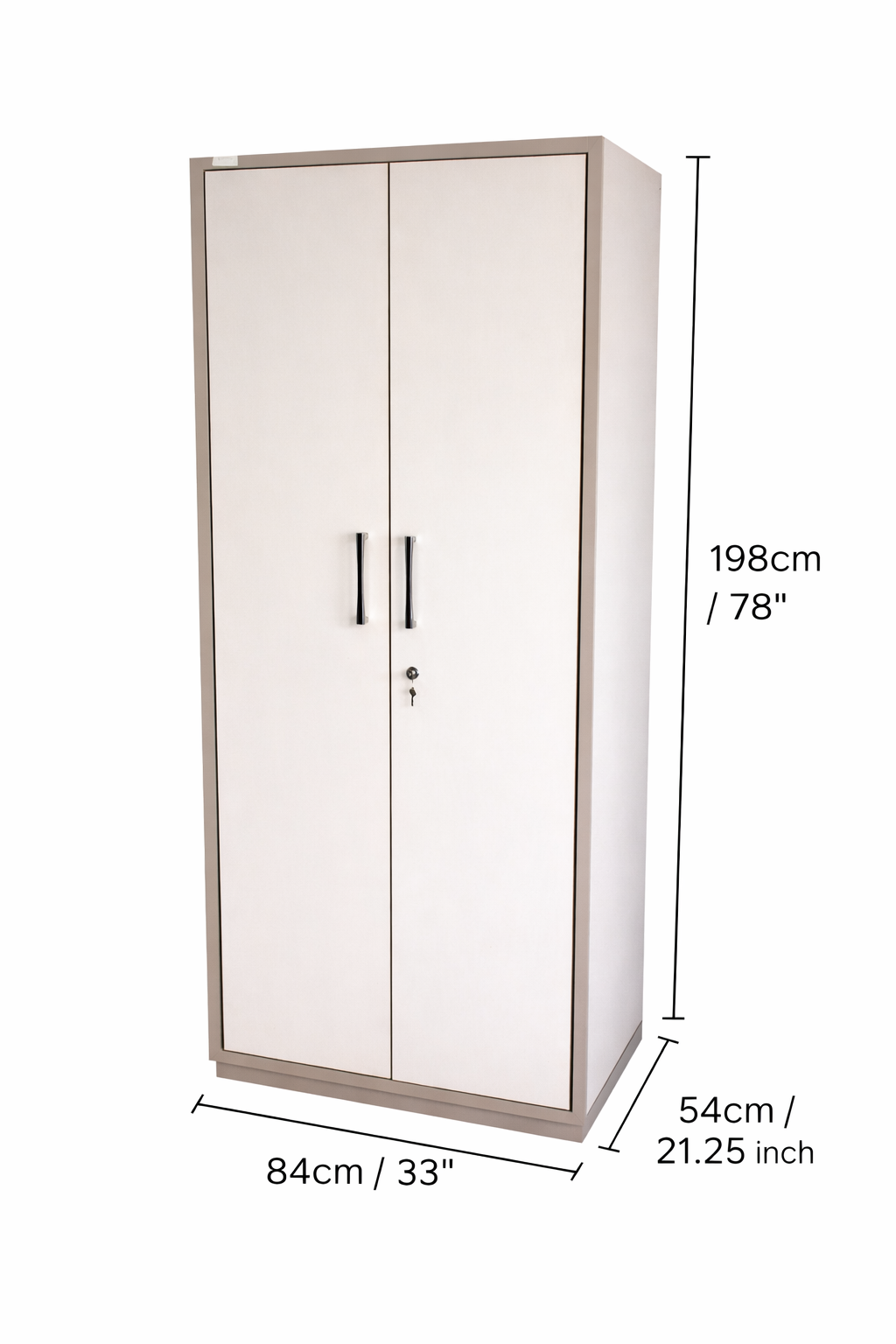 Premium 2-Door Wardrobe with Locker & Drawer