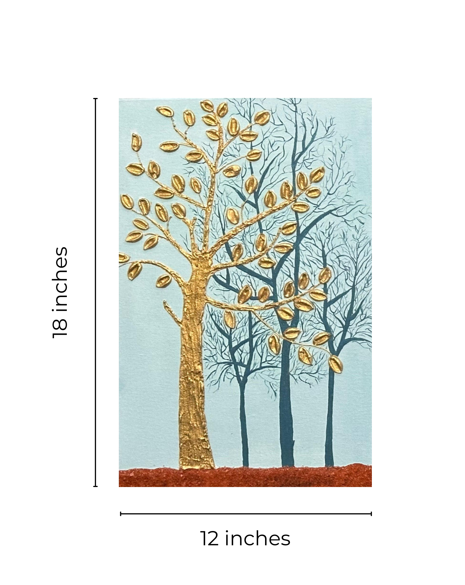 Golden Deers in Autumn Forest