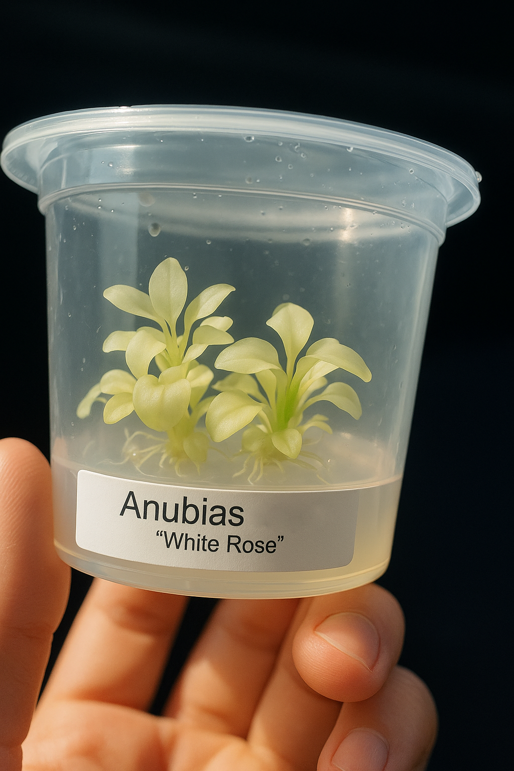 White Rose Anubias Tissue Culture Aquatic Plant - Extremely Rare